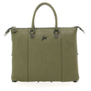 Borsa Donna a Mano con Tracolla GABS G3 PLUS in Pelle Martellata Verde Militare Large