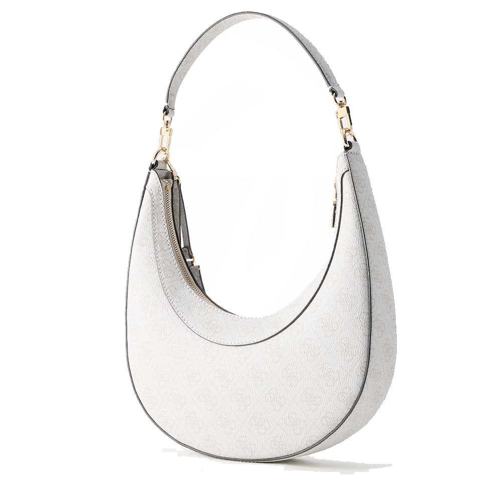 Borsa Donna Hobo a Spalla GUESS Linea Lindsey Colore Bone Logo