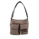 GHERARDINI Damen-Umhängetasche mit mehreren Taschen aus weichem Stoff, Tabakfarbe – Butter
