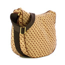 GHERARDINI Damen Hobo-Umhängetasche aus weichem Stoff, Tabakfarbe – Butter, Größe L