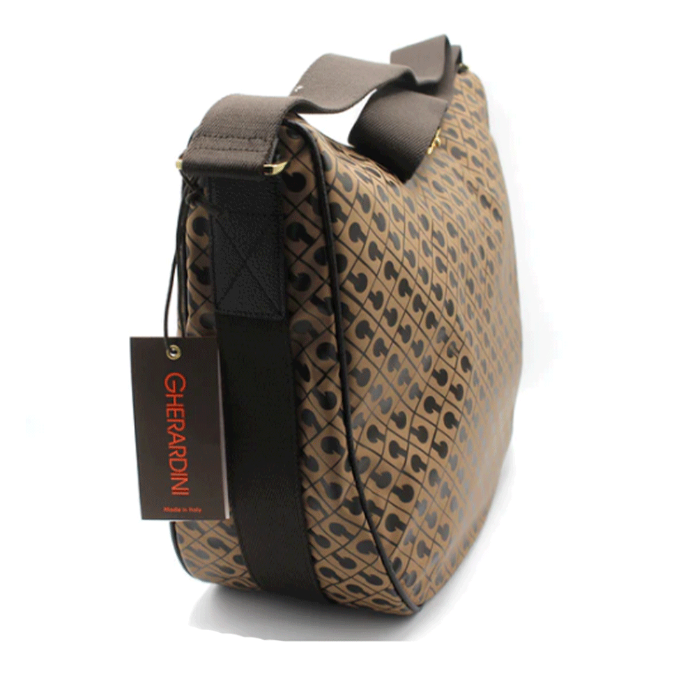 Borsa Donna Hobo a Tracolla GHERARDINI in Tessuto Softy Colore Toffee Misura Grande