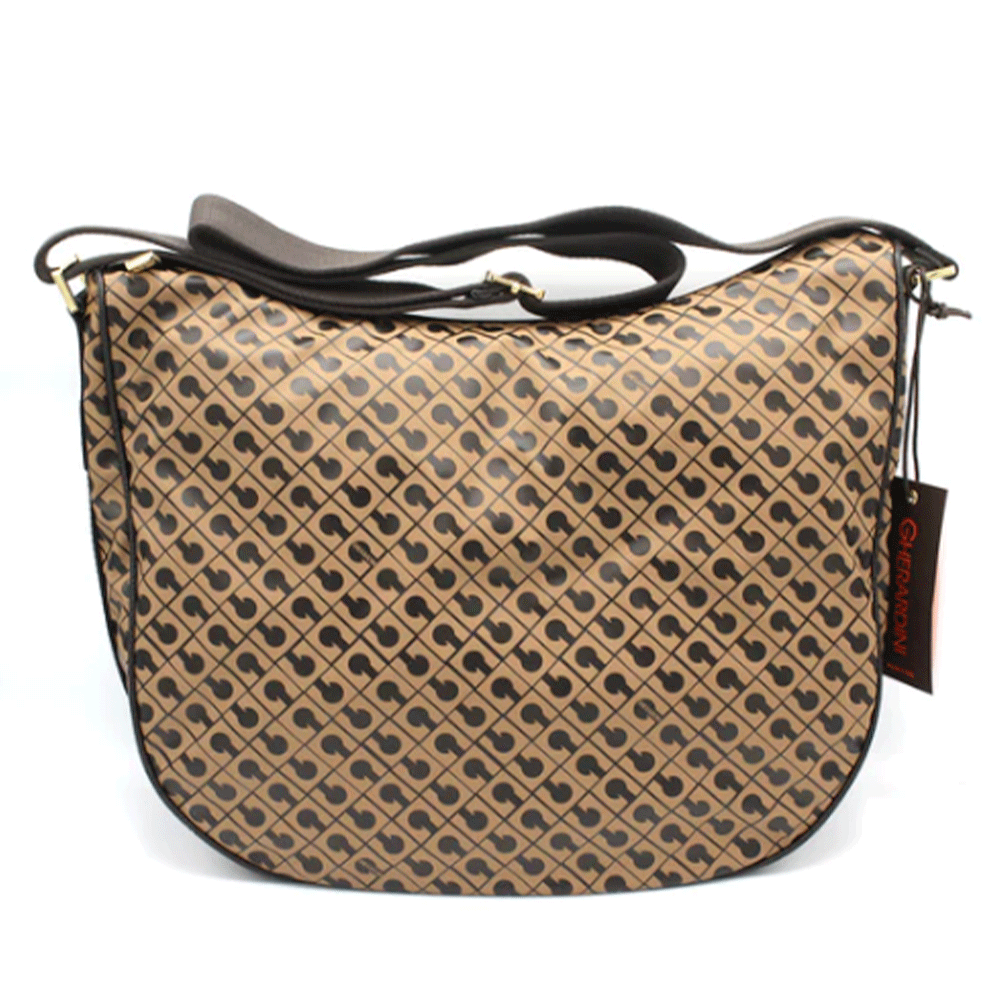 Borsa Donna Hobo a Tracolla GHERARDINI in Tessuto Softy Colore Toffee Misura Grande