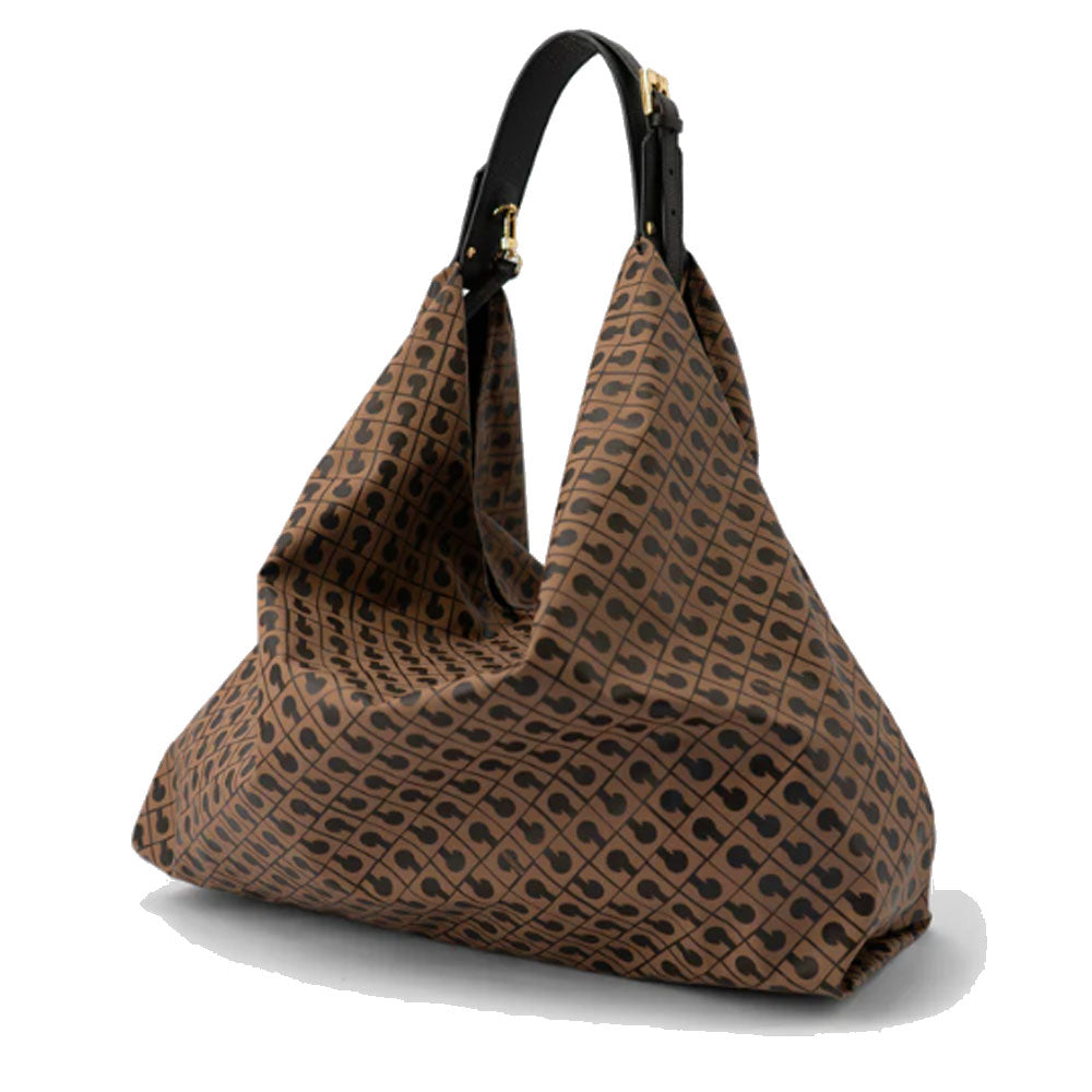 GHERARDINI Damen-Umhängetasche aus weichem Stoff, Farbe Toffee