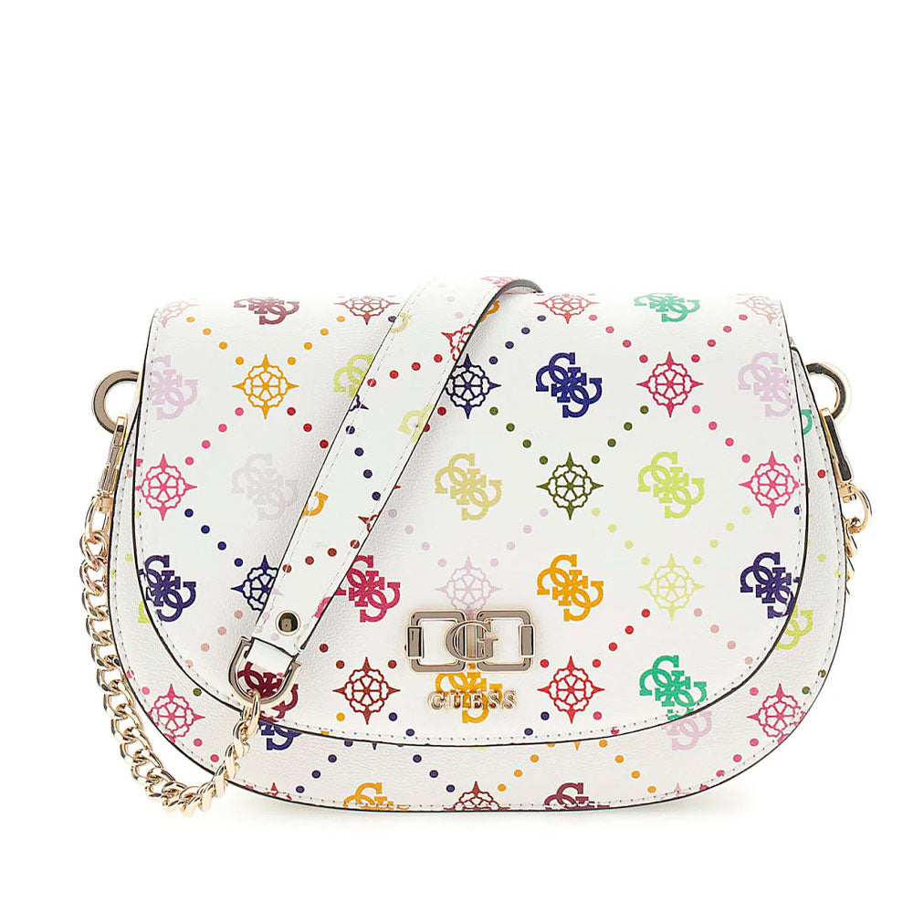 Borsa Donna a Spalla e Tracolla GUESS Linea Emelie Colore Multi Logo
