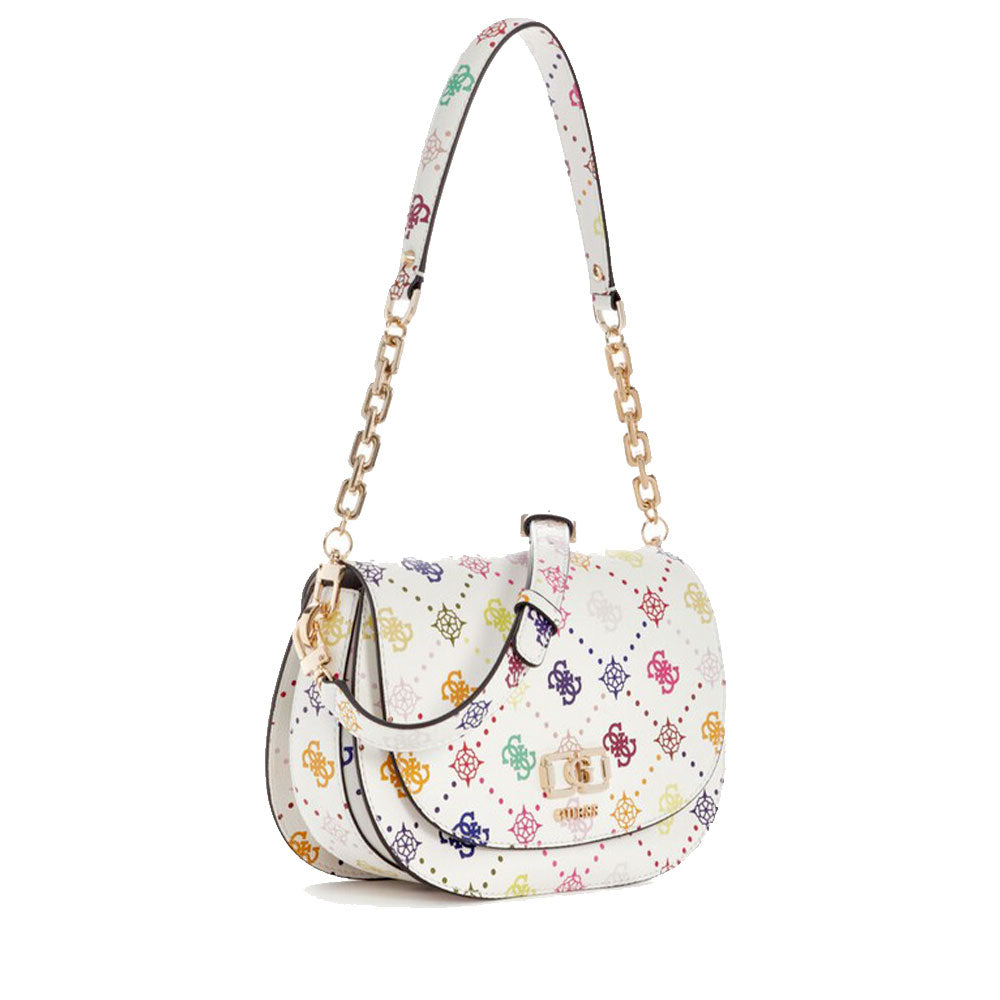 Borsa Donna a Spalla e Tracolla GUESS Linea Emelie Colore Multi Logo