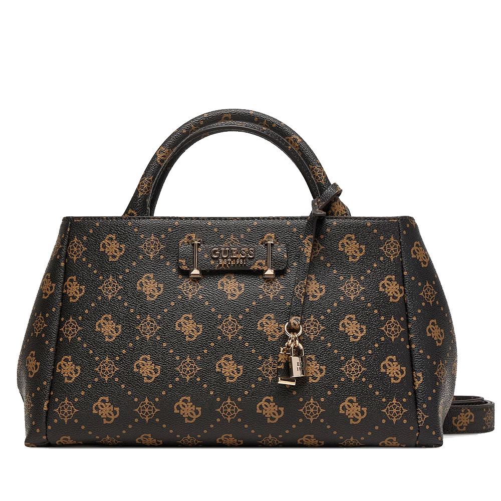 Borsa Donna a Mano GUESS Linea Carrie Colore Espresso Logo