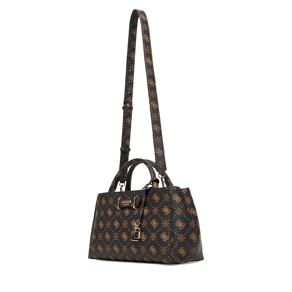 Borsa Donna a Mano GUESS Linea Carrie Colore Espresso Logo