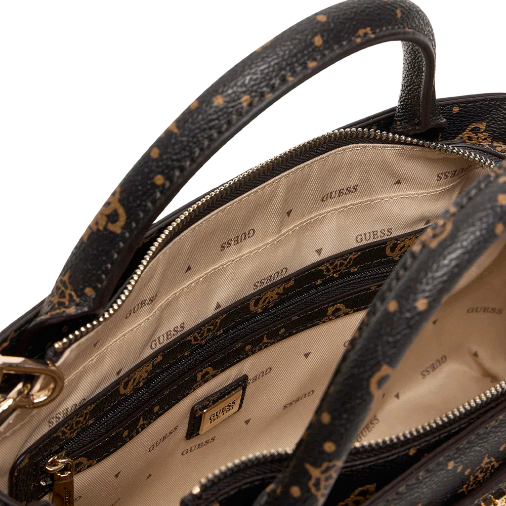 Borsa Donna a Mano GUESS Linea Carrie Colore Espresso Logo