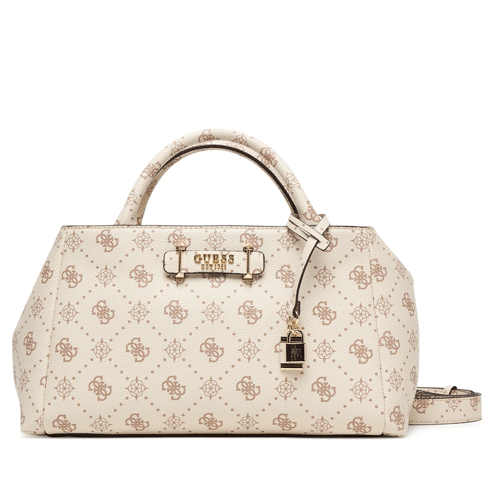 Borsa Donna a Mano GUESS Linea Carrie Colore Vanilla Logo