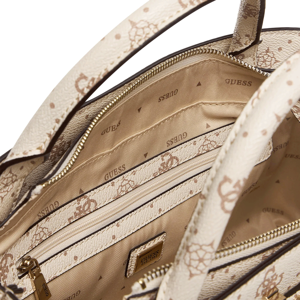 Borsa Donna a Mano GUESS Linea Carrie Colore Vanilla Logo