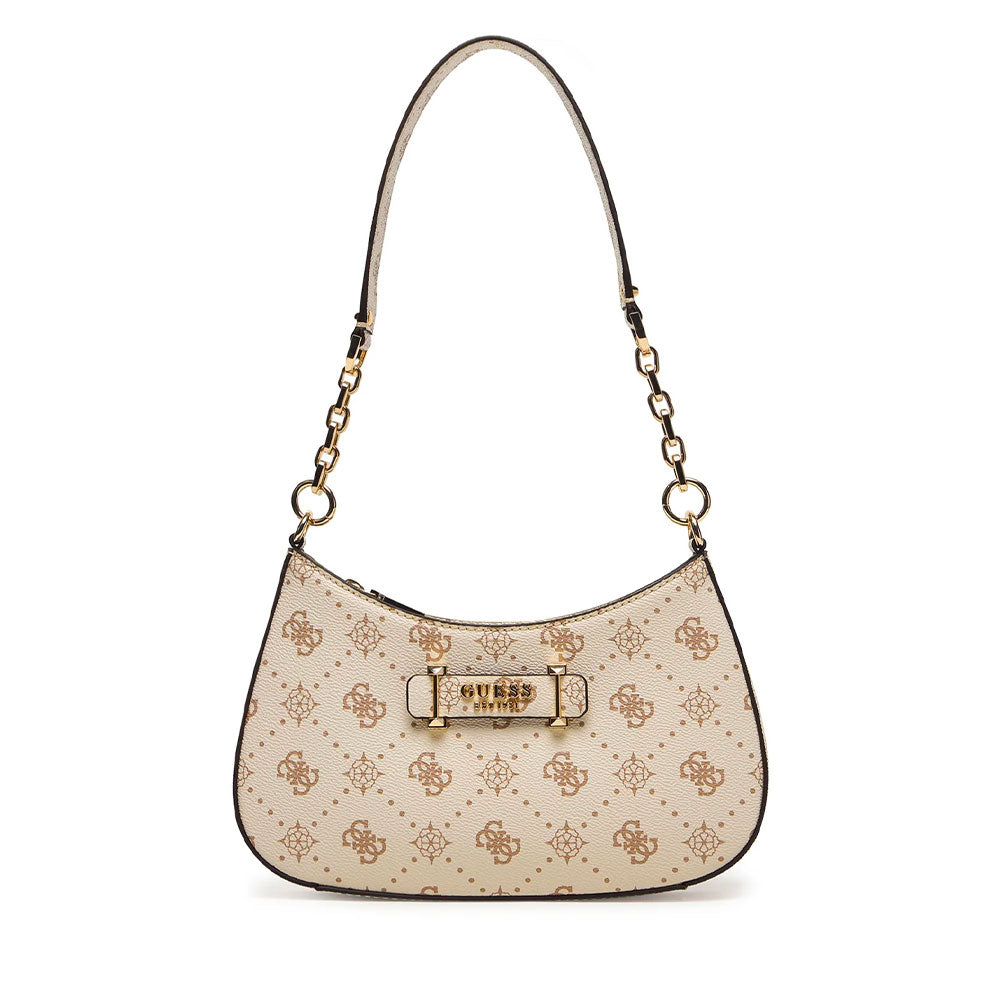 Borsa Donna a Spalla GUESS Linea Carrie Colore Vanilla Logo