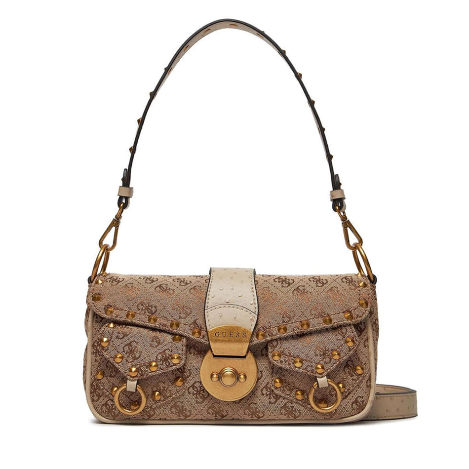 Guess LATONA MINI TOTE SET - Borsa a tracolla - latte/beige Guess LATONA MINI TOTE SET - Borsa a tracolla - latte/beige