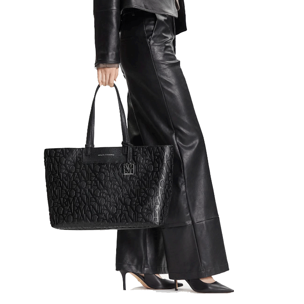 Borsa Donna Shopper a Spalla ARMANI EXCHANGE colore Groove Lucido Linea Liz Misura Grande