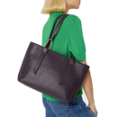 Women's Leather Tote Bag COCCINELLE Malory in Sangria, Medium Size
