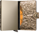 Porta Carte con Clip SECRID linea Miniwallet Crunch in Pelle Gold con RFID