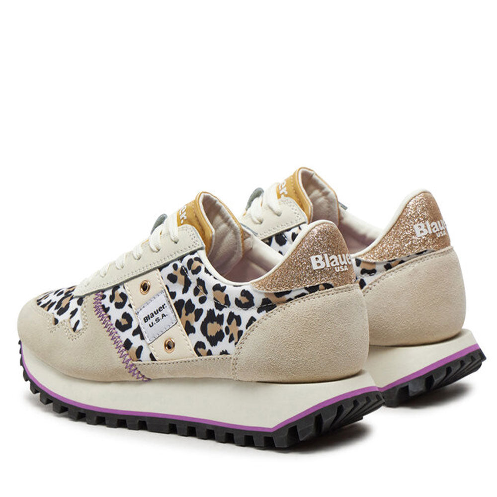 Scarpe Donna BLAUER Sneakers Millen 01 Colore Stone - Leopard