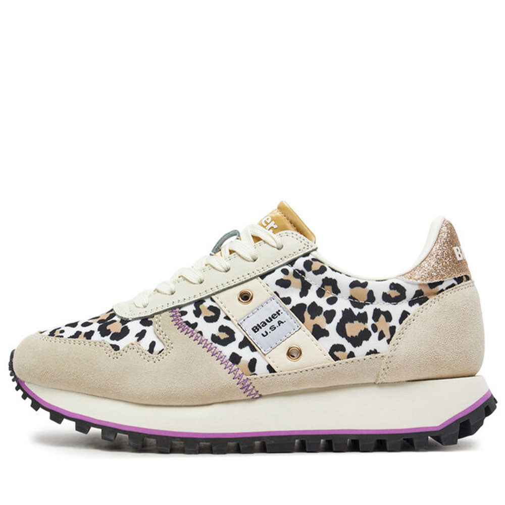 Scarpe Donna BLAUER Sneakers Millen 01 Colore Stone - Leopard