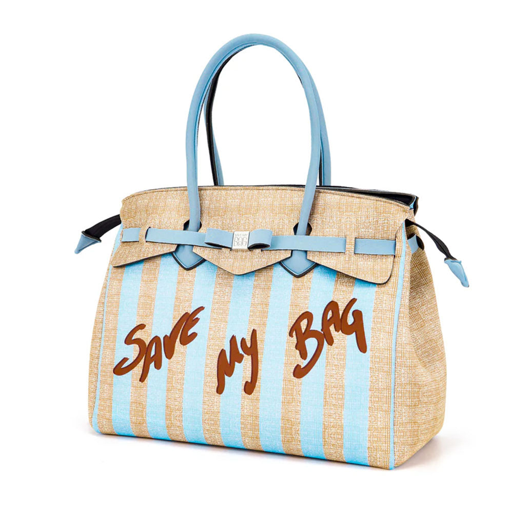 Borsa Donna a Spalla SAVE MY BAG in Lycra linea Miss Misura M Colore Azzurro