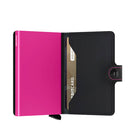 Porta Carte con Clip SECRID linea Miniwallet Matte Black e Fuchsia con RFID