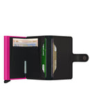 Porta Carte con Clip SECRID linea Miniwallet Matte Black e Fuchsia con RFID