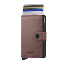 Porta Carte con Clip SECRID linea Miniwallet Matte in Pelle Rose con RFID