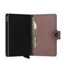 Porta Carte con Clip SECRID linea Miniwallet Matte in Pelle Rose con RFID