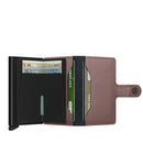 Porta Carte con Clip SECRID linea Miniwallet Matte in Pelle Rose con RFID