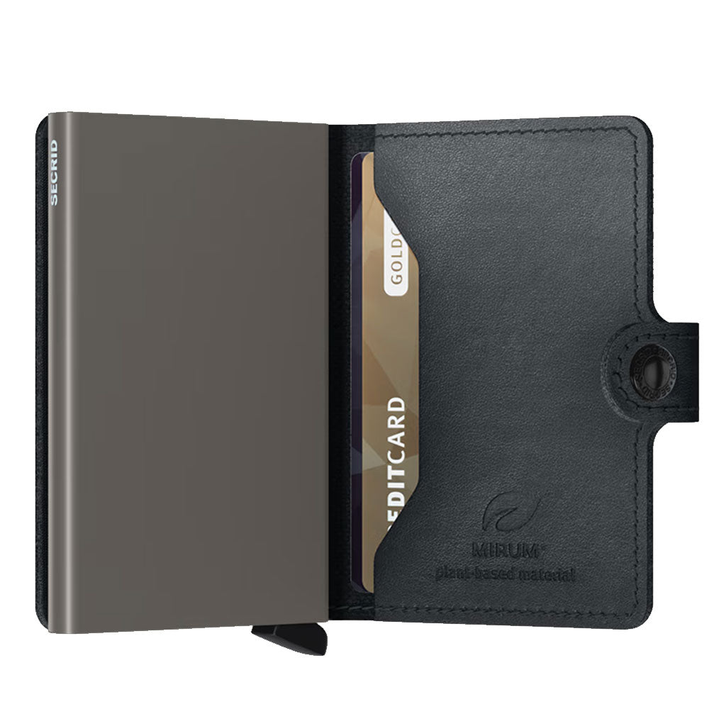 SECRID Miniwallet Mirum Line Schwarz Kartenetui mit Clip mit RFID