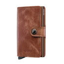 Kartenhalter mit Clip SECRID Modell Vintage aus Leder in Cognac Brown mit RFID