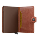 Kartenhalter mit Clip SECRID Modell Vintage aus Leder in Cognac Brown mit RFID