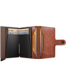 Kartenhalter mit Clip SECRID Modell Vintage aus Leder in Cognac Brown mit RFID