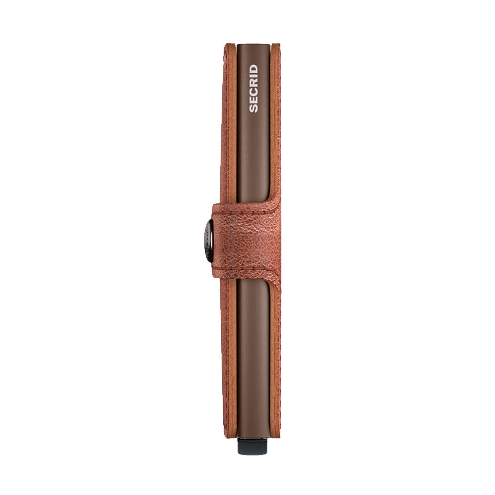 Kartenhalter mit Clip SECRID Modell Vintage aus Leder in Cognac Brown mit RFID