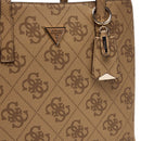 Damen-Schulter-Shopper GUESS Modell Meridian in Latte mit Logo