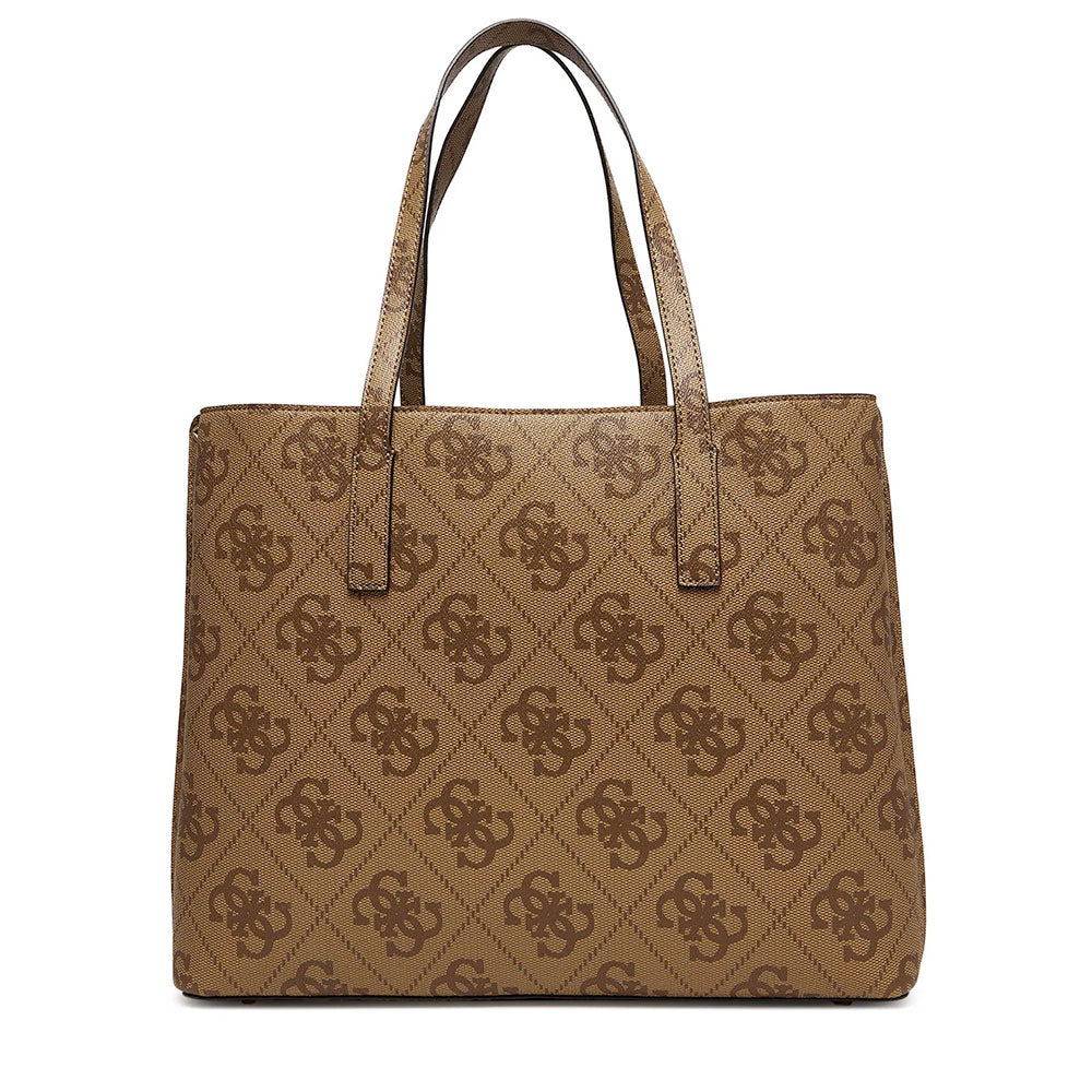 Damen-Schulter-Shopper GUESS Modell Meridian in Latte mit Logo