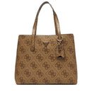 Damen-Schulter-Shopper GUESS Modell Meridian in Latte mit Logo