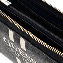 GUESS Damen-Geldbörse mit Rundum-Reißverschluss, Laurel II-Linie, Kohle-Logofarbe