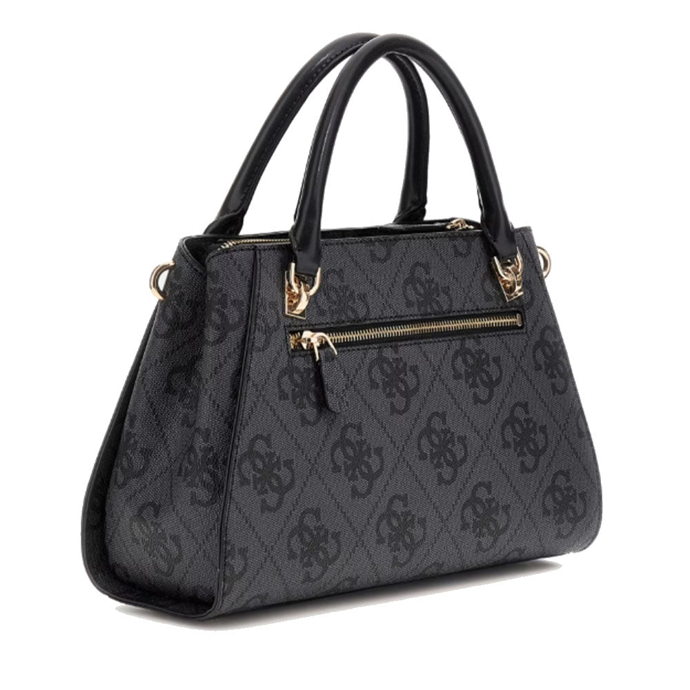 Borsa Donna a Mano GUESS Linea Noelle Colore Coal Logo con Logo Frontale