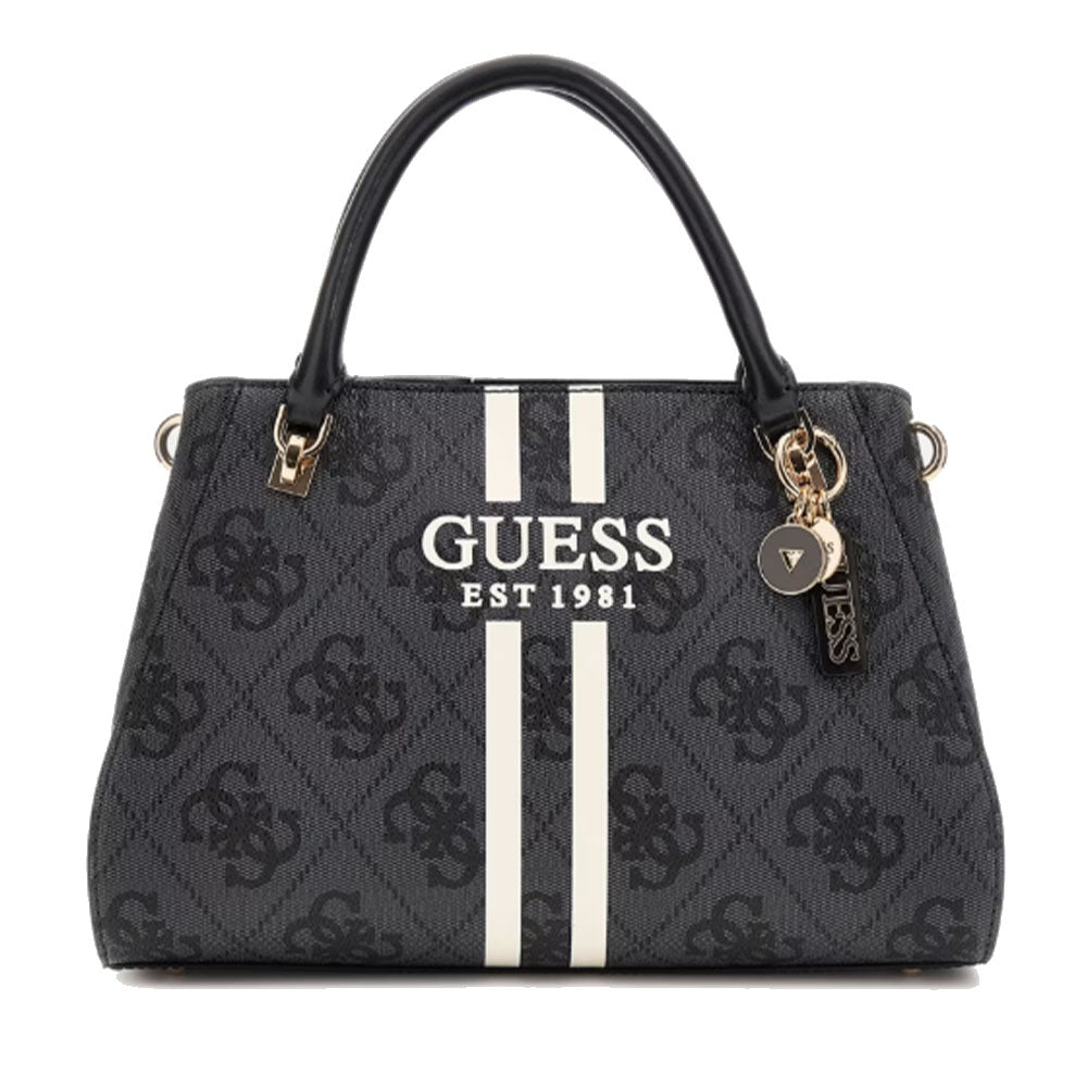 Borsa Donna a Mano GUESS Linea Noelle Colore Coal Logo con Logo Frontale