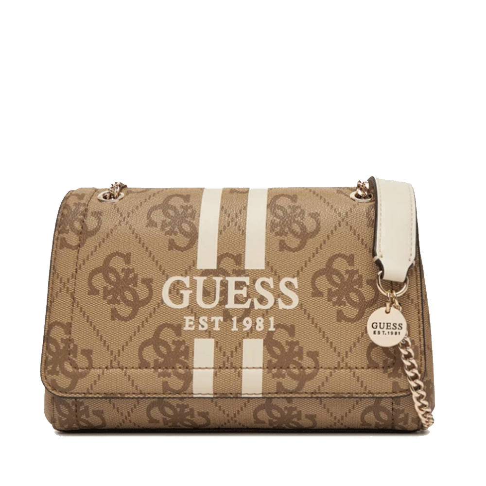 Borsa Donna a Tracolla GUESS Linea Noelle colore Latte Logo