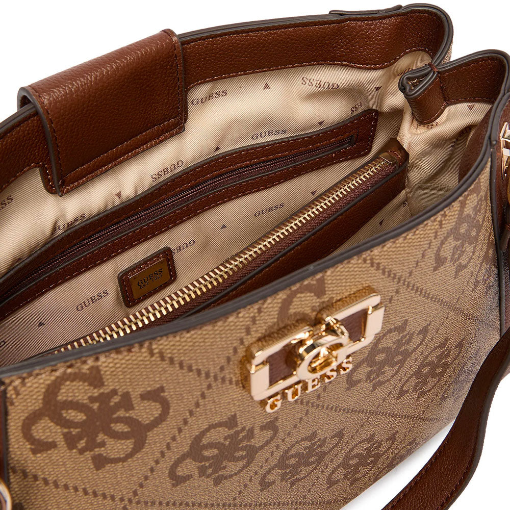Damen-Shopper GUESS Modell Karnilla in Latte Logo - Brown