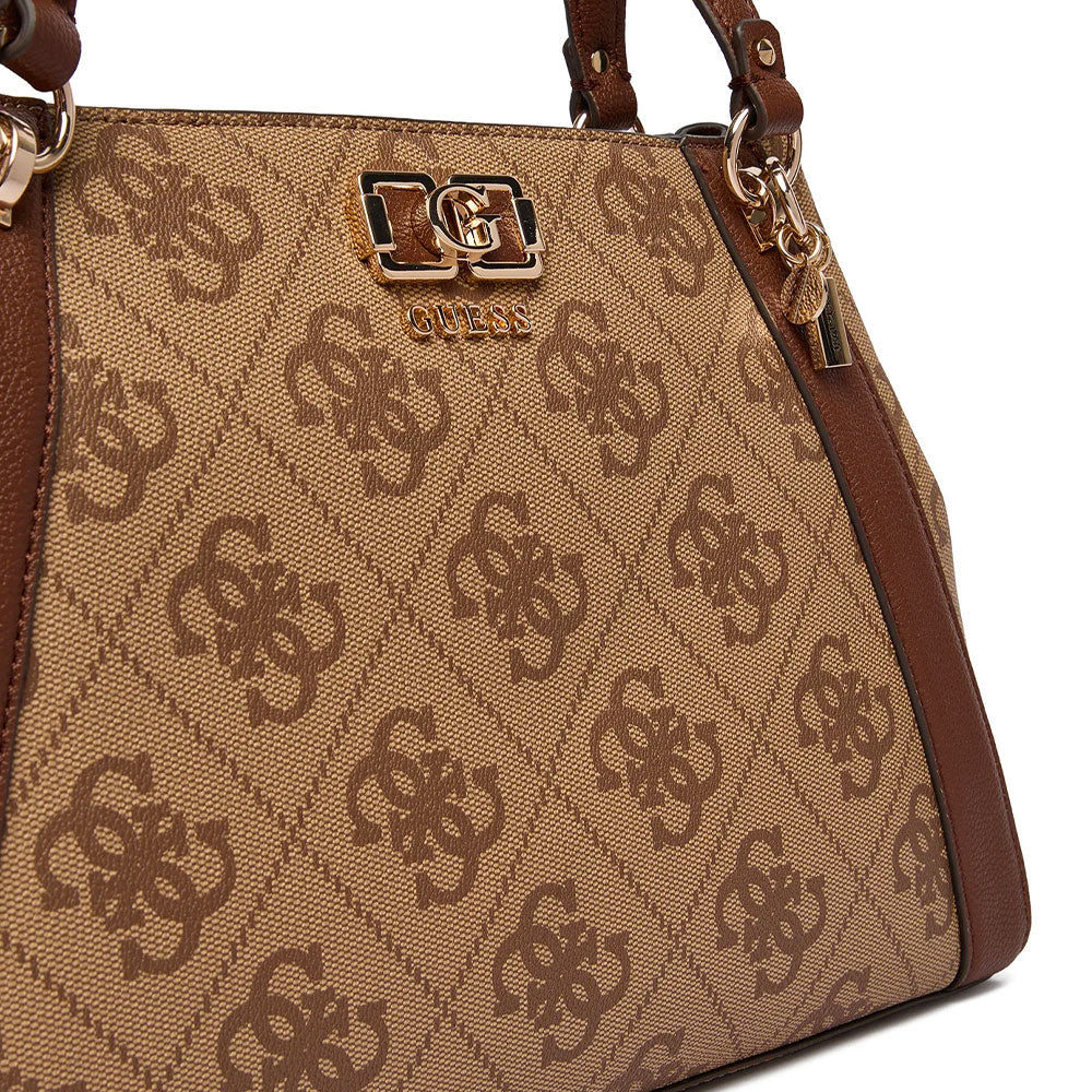 Damen-Shopper GUESS Modell Karnilla in Latte Logo - Brown