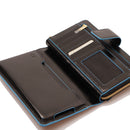 PIQUADRO BLUE SQUARE LINIE
Damenbrieftasche mit zwei Fächern aus schwarzem Leder - PD1354B2R 