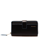 PIQUADRO BLUE SQUARE LINIE
Damenbrieftasche mit zwei Fächern aus schwarzem Leder - PD1354B2R 