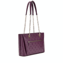 Damen-Schulter-Shopper GUESS Modell Tisha in Wine Logo