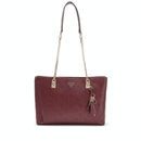 Damen-Schulter-Shopper GUESS Modell Tisha in Wine Logo