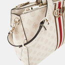 GUESS Damenhandtasche Nelka Line Farbe Creme Logo