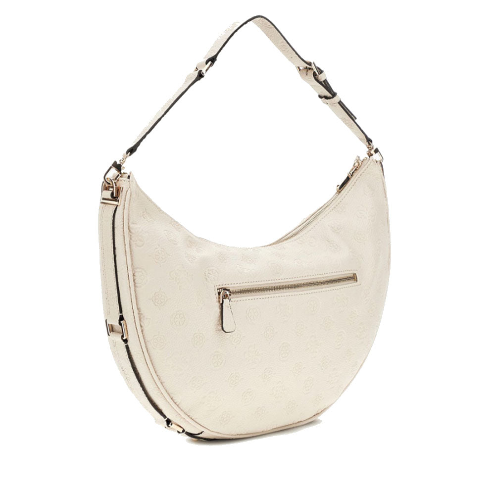 Borsa Donna Hobo a Spalla GUESS Linea Cresidia Colore Bone