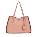 Borsa Donna Shopper a Spalla GUESS Linea Keandra Colore Rosewood Logo