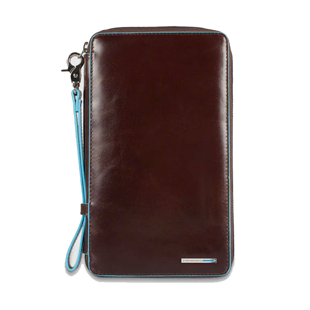 Porta Documenti da Viaggio PIQUADRO In Pelle Mogano Linea lue Square - PP3246B2