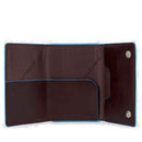 Portacarte PIQUADRO in Pelle e Alluminio con RFID Colore Mogano Linea Blue Square - PP4891B2BLR